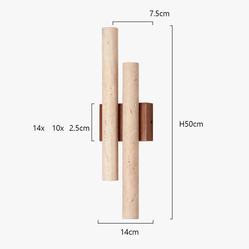 Applique Murale Double Pierre Naturelle