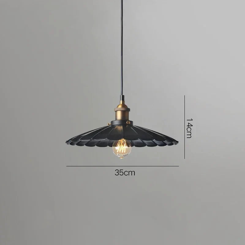 Suspension Vintage Plate Métal Créative