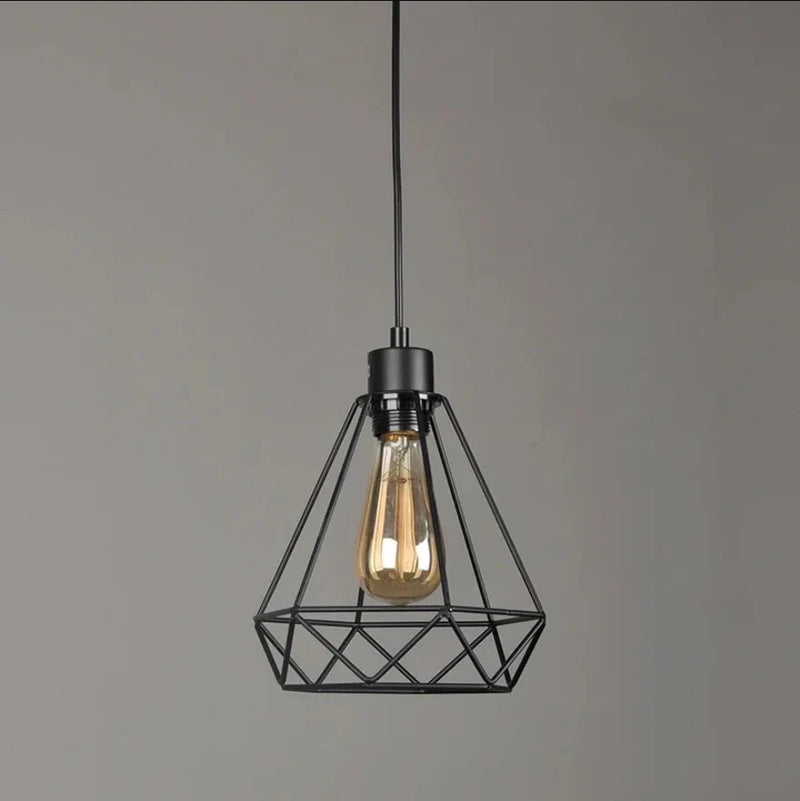 Lampe Suspendue en Fer Nordique Noir
