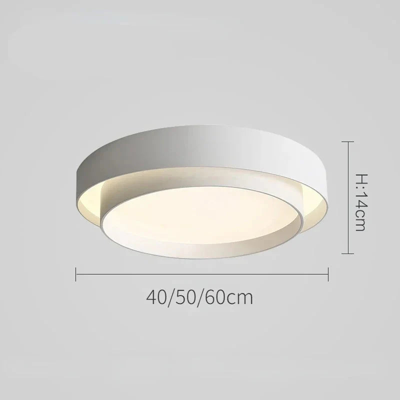 Plafonnier LED Nordique Double Cercle