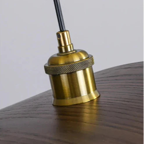 Suspension Bois Moderne Chapeau Sculpté