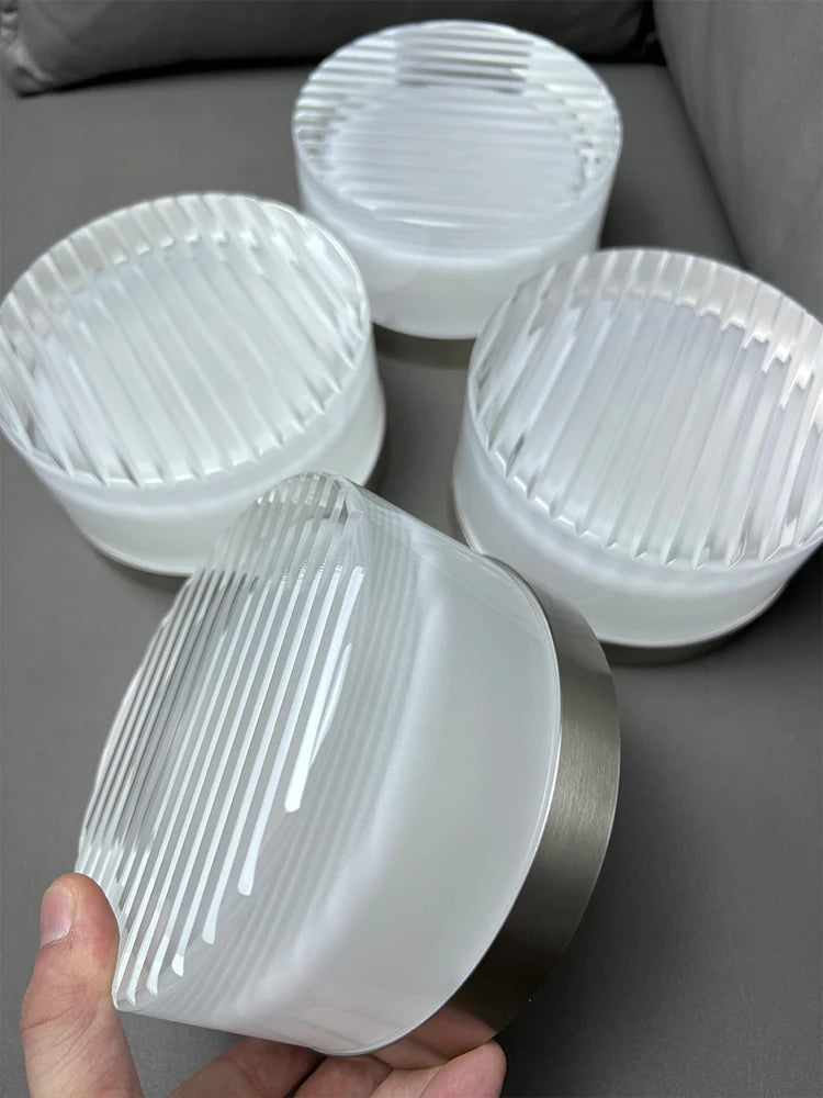 Round vintage wall lamp made of acrylic for warm mood lighting