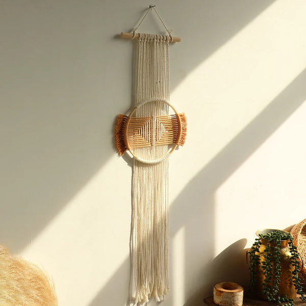 Macramé Rond Suspendu Bohème Coton