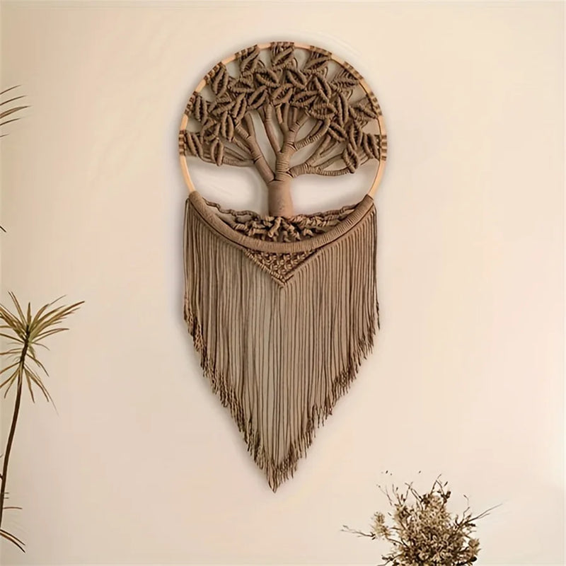 Macramé Bohème Arbre de Vie Tissé