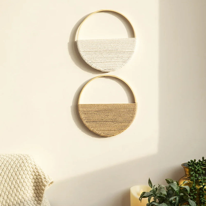 Lot 2 Plaques Murales Macramé Bohème