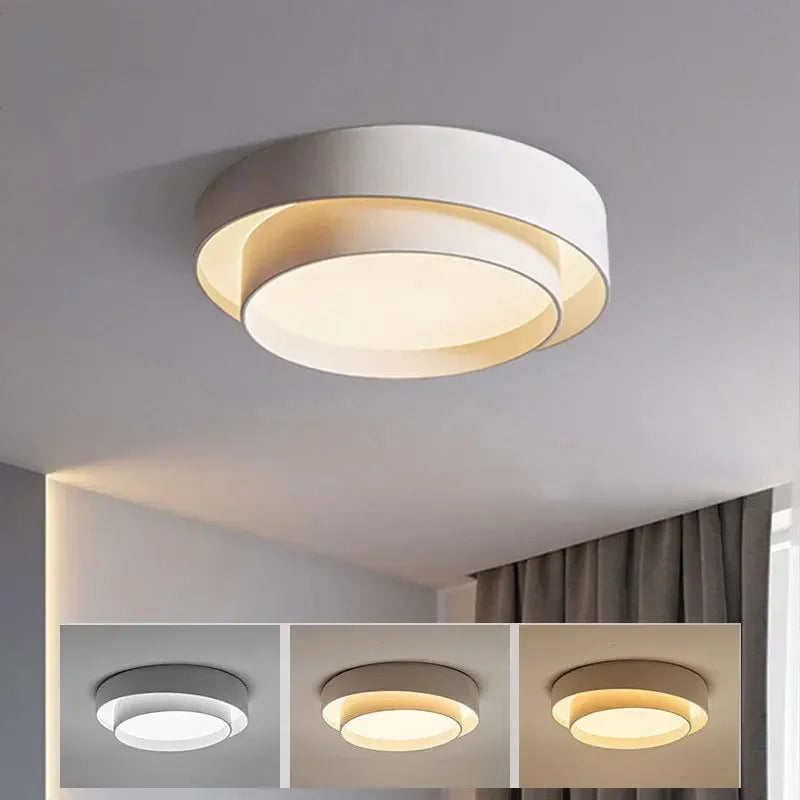 Plafonnier LED Nordique Double Cercle