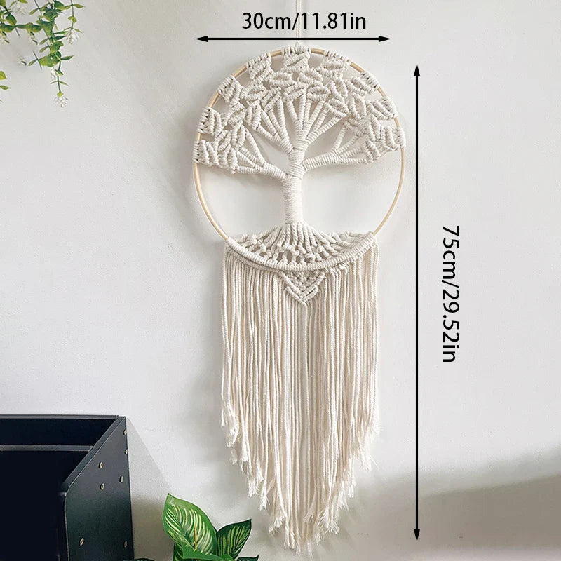 Macramé Bohème Arbre de Vie Tissé
