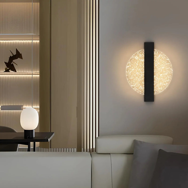 Applique Murale Disque Transparent Moderne