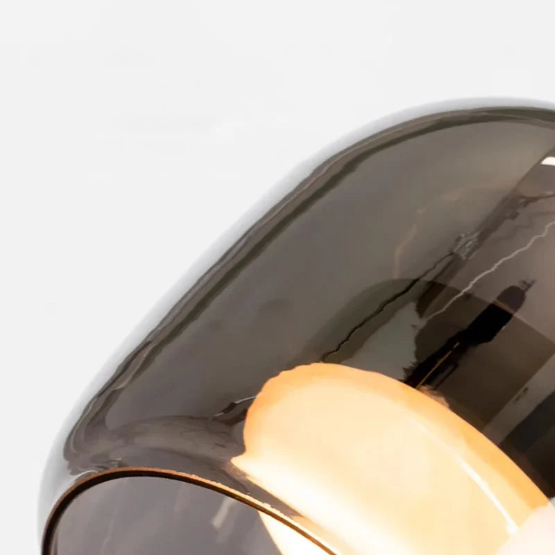 Suspension Nordique Verre Noir Moderne