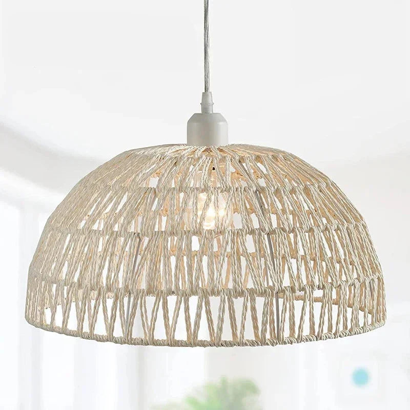 Suspension Chanvre Tissé Main Naturelle