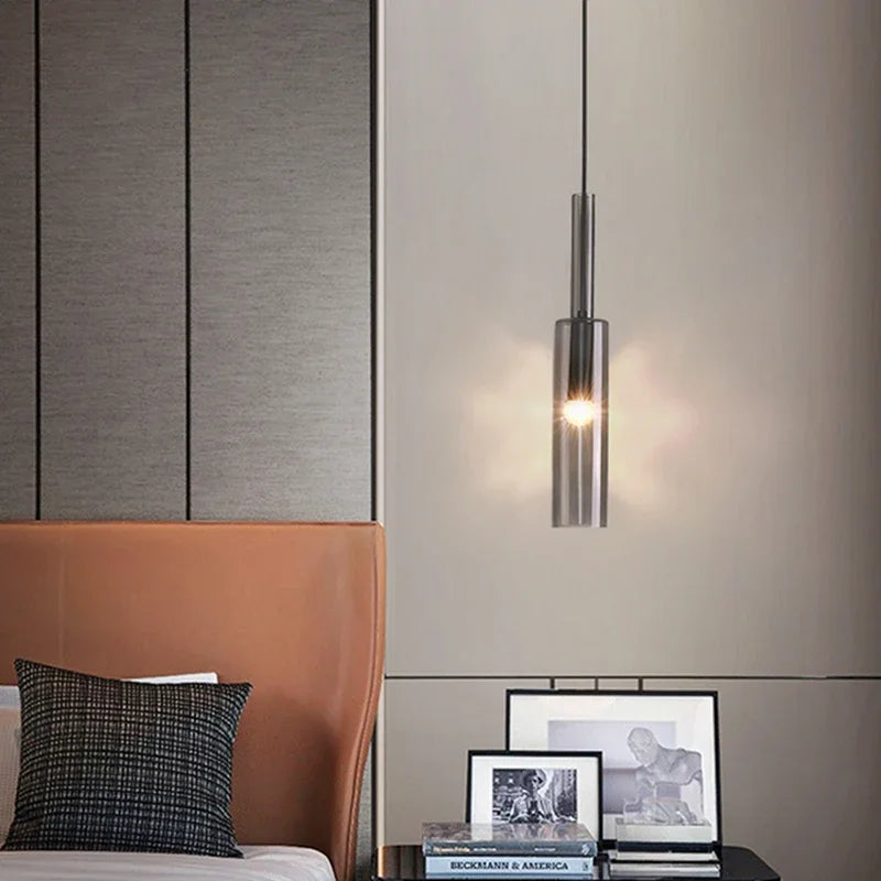 Suspension LED Tube Cristal Nordique