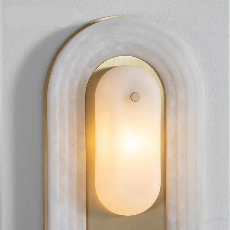 Applique Murale Ligne Marbre Moderne