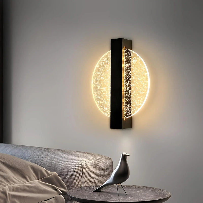 Applique Murale Disque Transparent Moderne