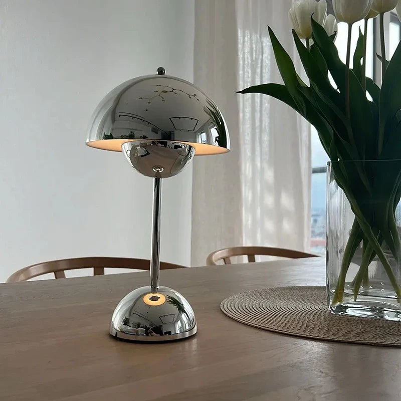 Lampe Nordique Chromée Sans Fil LED