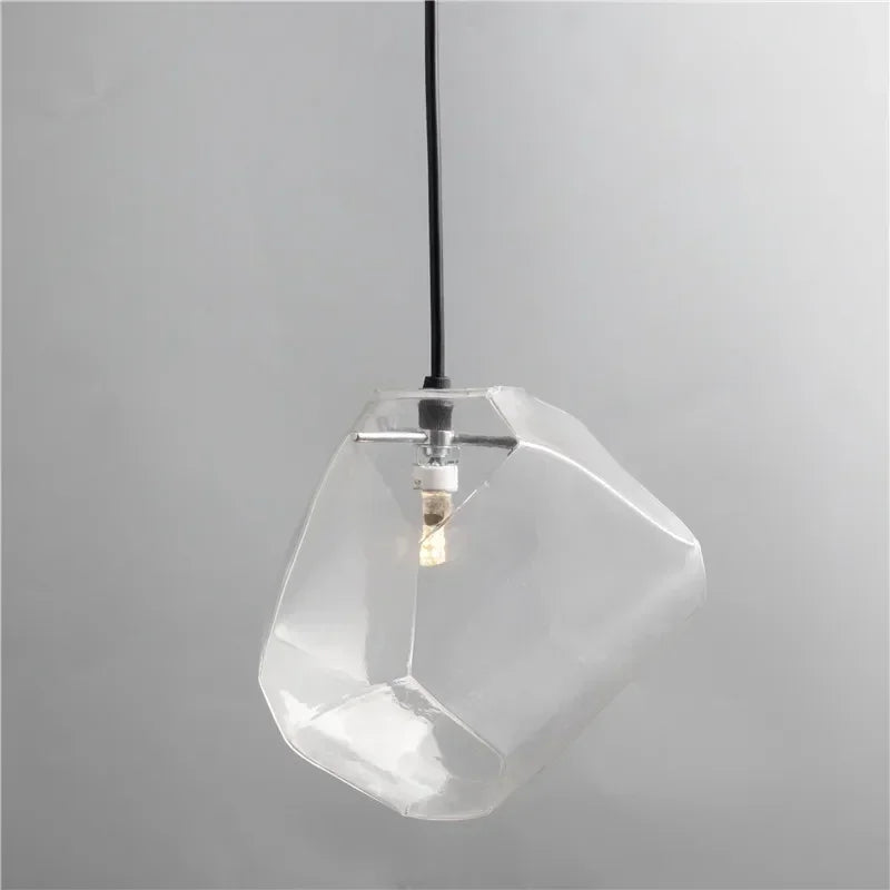 Suspension Verre Pierre Moderne Colorée