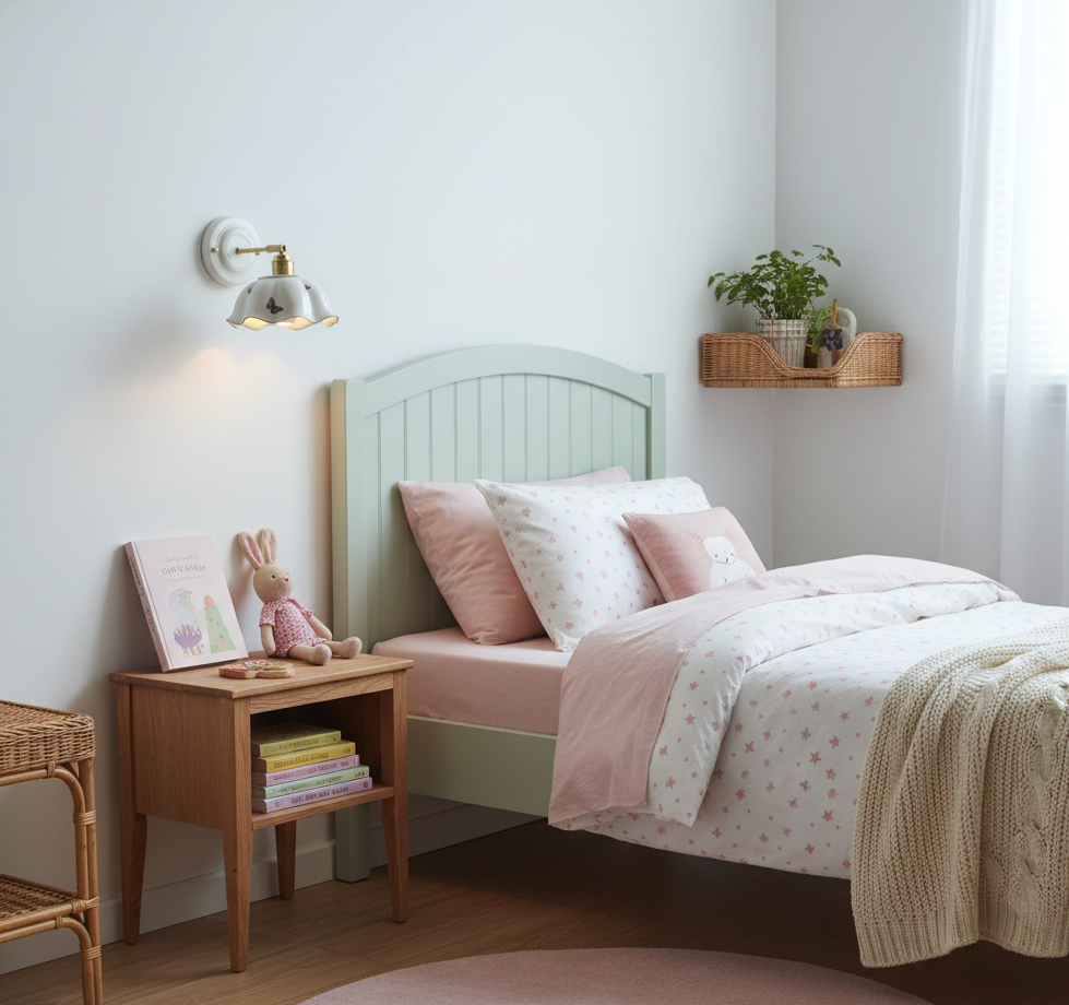 Wall lamp with wavy ceramic shade and delicate butterfly details